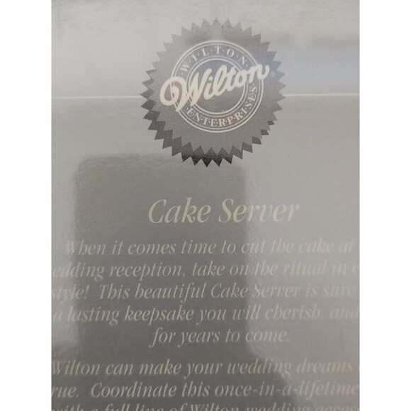 VTG Wilton Silver Plated Cake Server w/Ornate Design On Blade & Handle 12" L NIB - Picture 8 of 8